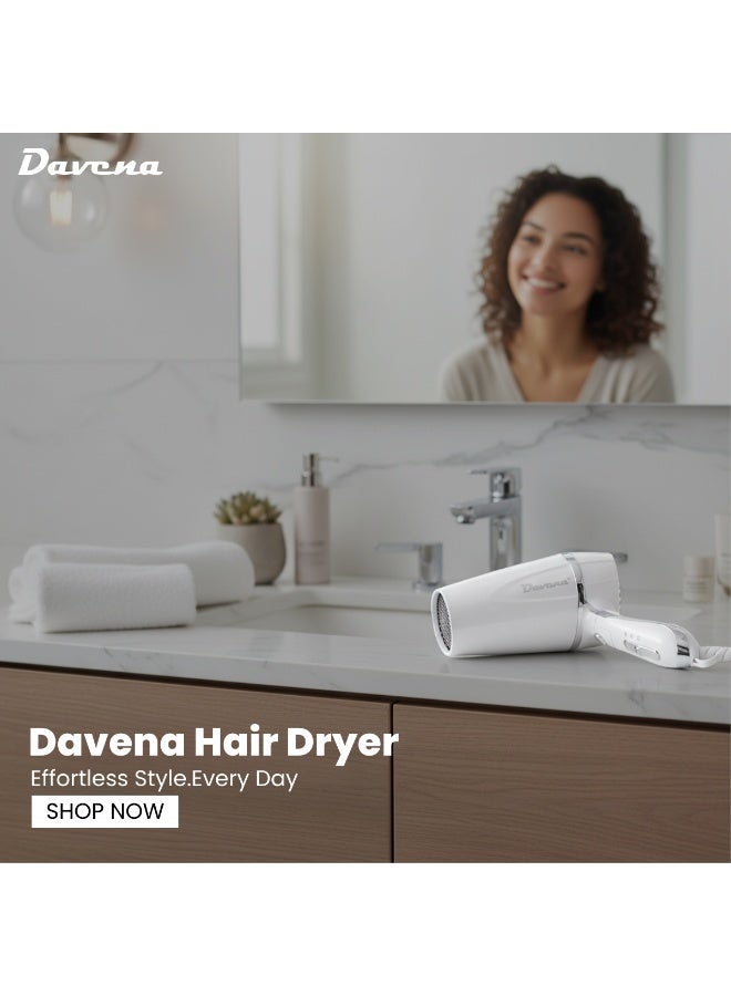 DAVENA Hair Dryer 1600W Lightweight Fast Drying - Image 4